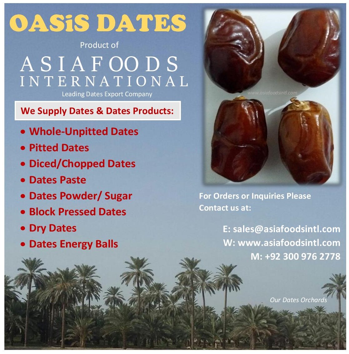 Dates Suppliers in Pakistan