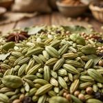 fresh green fennel seeds